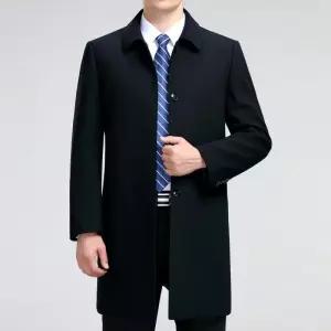 남성 봄가을 코튼 캐주얼 트렌치코트 하프 칼라 재킷 코트 A02Z3P 카쥬1