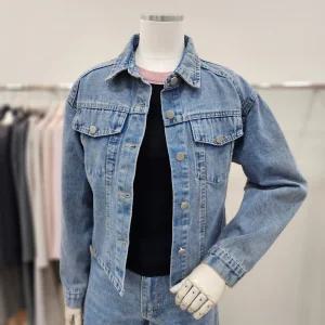 [JJ JIGOTT][JJ지고트]허리 스트링 포인트 데님 재킷 GP3N0JK311_DG