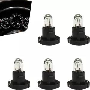 Bawkars 5 PCS T4 할로겐 계기등 14V 1.12W 대시 전구 키트 자동차 교체 게이지 클러스터 패널 대부분의