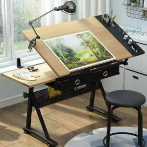 제도 테이블 건축가 책상 드로잉 스탠드 미술 작업 도안 스케치 도면 미대 판재 제도책상