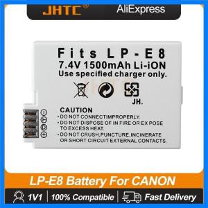 1500MAH LP E8 배터리 Canon LP-E8 EOS 반란군 T3i 600D 550D 키스 X5 X4 X6 디지털 카메라