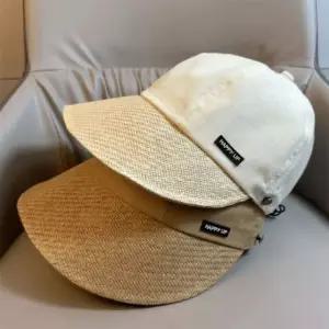 은창]스포티 캐쥬얼 밀짚 캡모자 선캡 모자 남여공용 벙거지 썬캡 여름 왕골 자외선차단