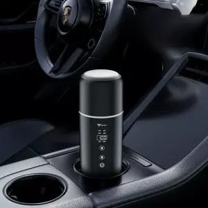 차량용 전기포트 V 튼튼한 포트 보온 차박 무광블랙 온수