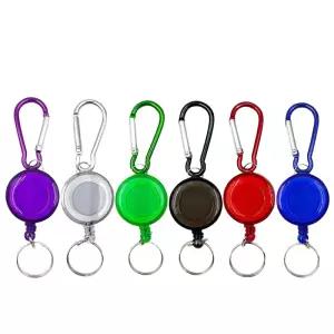 개폐식 배지 릴 체인 카라비너 키 홀더 링 미니 반동