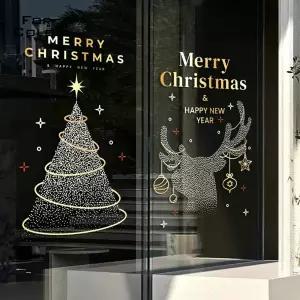 창문스티커 정전기 시트지 대형 트리 크리스마스 호두까기인형 발레 쇼윈