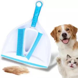 미니 더스트팬이 있는 찬후 반려동물 고무 브러시 스퀴지가 반려견 고양이 털 제거 옷 자동차 소파 침대