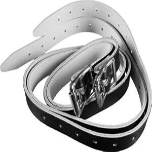 A R 프로 시리즈 34인치 하키 골키퍼 다리 스트랩 2개 세트 가죽(메탈 버클 포함)