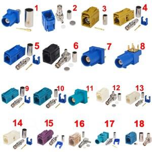 LiiUoDo 자동차 라디오 안테나 커넥터 Fakra A B C K Z GPS RF 통신 시스템용