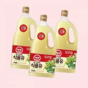 사조 해표 식용유 1.8L 3개 콩기름 튀김용 오일 4456018