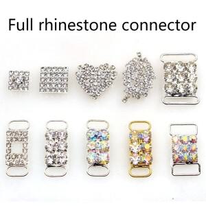 Lkeran 10 개/몫 리본 공예 봉제에 대 한  라인 석 버클 결혼식 장식에 금속 황동 다이아몬드 크리스탈 버