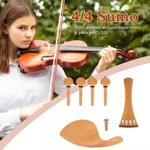 1세트 바이올린 부품 전문가용 바이올린 테일피스 튜닝 페그 엔드핀 턱받침 색 피들러 도구용