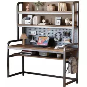 철제 타공판 책상 공부 전면 책장 선반 데스크 책꽂이