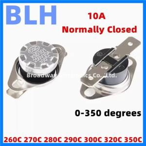 KSD301 260 300 C 학위 10A 250V 정상 폐쇄 개방 온도 스위치 조절기