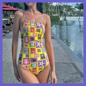 예쁜 수영복 브랜드 여자 강습 여행 모노키니 스타피쉬 쉘박스 더블엑스백 노랑 여성수영복