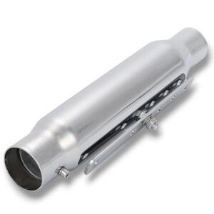 Kanoan 아메리칸 슬립온 머플러 범용 1개 드래그스타 400 250 W650 W800 W400 SR400 에스트레야 루네사 BOLT XL883 발칸 쉐도우 스티드 마그나 빌라고 GN125 등 오토바이 외부 부품 실버, 30cm