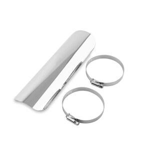 오토바이용 바이크 배기 머플러 미드 파이프 배기관 직경 50mm 70mm 범용 히트 실드 단열 커버 힐 가드 프레임 스테이트 메탈 화상을 냉각 고온 저항 오토바이 장식 은색