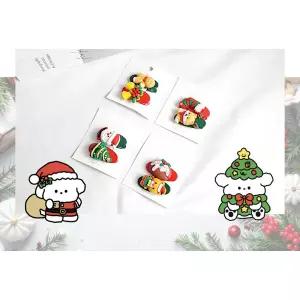 연말파티 생일파티 산타 루돌프 사슴뿔 머리핀 트리 집게핀 크리스마스