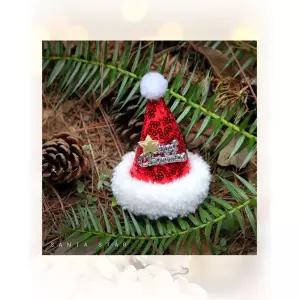 데일리 산타 반짝이 집게핀 파티머리핀 헤어핀 버클 모자 크리스마스