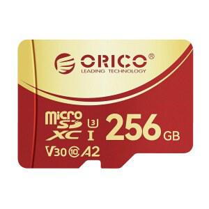 [미국배송] ORICO 256GB 마이크로 SD 카드 읽기 속도 최대 180MB /S U3 V30 A2 4K UHD 고속 SDXC 메모리 전문가 등급 GOPRO / DJI 카 레코더 닌텐도 스위치와 호환