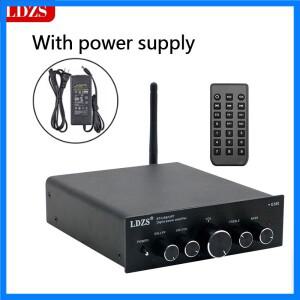 2023 LDZS E580 블루투스 사운드 파워 앰프, 스피커 서브우퍼용 2.1 채널 오디오 리시버, 100W x 2 + 신제