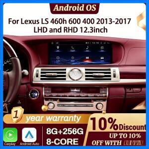 렉서스 LS 460h 600 2013-2017 좌핸들 및 우핸들용 12.3인치 스냅드래곤 685 카 라디오 무선 카플레이 멀티