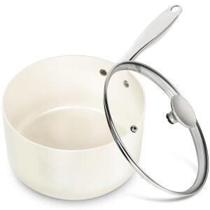 미켈란젤로 뚜껑 3쿼터 소스팬 무독성 세라믹 코팅 인덕션 논스틱 3큐트 오븐 안전