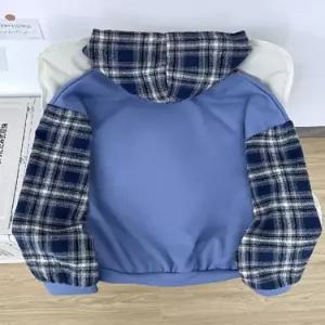 록쉬블몰 집업 가디건 후드 카디건 체크 상의 남사친 봄 가을 페이크 투피스 HO3