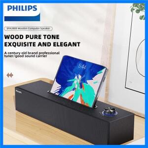 필립스 SPA 3808 사운드바는 심플한 나뭇결 디자인, HIFI 음질, 3D 오디오 효과 및 내장 카드를 갖추고 있