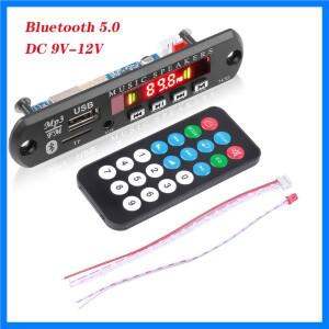 KEBIDU 블루투스 5.0 MP3 디코더 보드 DC 9V-12V FM 라디오 모듈 무선 자동차 음악 플레이어 지원 USB AUX