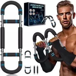 모텐셜 트위스터 팔 트레이너 - 조절 가능한 저항력(60-110파운드) 가슴 등 어깨를 위한 휴대용 상체 운동