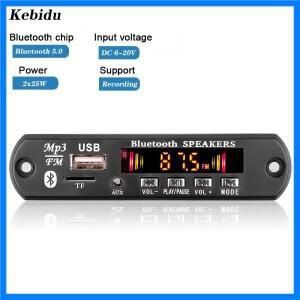 블루투스 5.0 MP3 WMA 디코더 보드, 자동차 오디오, USB TF FM 라디오 모듈, 무선 플레이어, 원격 제어 키