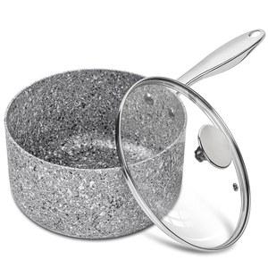 미켈란젤로 냄비 뚜껑 3쿼터 무독성 돌 유래 코팅이 된 울트라 논스틱 소스 팬 요리용 작은 뚜껑이 있는 스톤 3 Qt