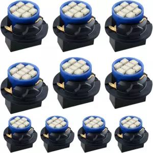 DUSCOKE 10PCS T10 194 168 LED 대시 계기등 전구 트위스트 잠금 소켓 밝은 패널 게이지 클러스터 경차