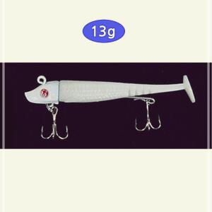 [2개구성] 화이트 루어 갈치 바다낚시 삼치낚시 13g 미끼 지그헤드 FLW65DBB6