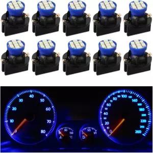 KHGUZ 10PCS T10 194 168 자동차 LED 대시 계기등 전구 밝은 차량 패널 게이지 클러스터 12V 8-SMD 자동