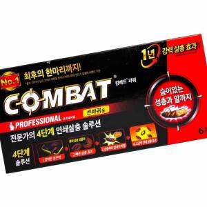 [2개구성] 컴배트 프로페셔널 파워 패치형 큰용 6개입 1년 트랩 약 잡기 바퀴 벌레 EWAD531F