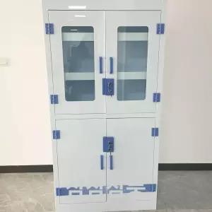 시약 보관 캐비닛 철제 연구실 3층선반 정리함 약품장 시약장 캐비넷 사무