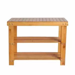 우드 사각 의자 2단 선반 화분다이 거실미니선반 인테리어화분받침대