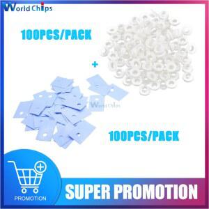 100PCS TO 220 패드 시트 절연 와셔 트랜지스터 실리콘 스트립 플라스틱