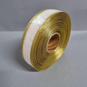 [2개구성] 대원리본 부케 다발 골드포인트 강조 볼드 1롤 45m 고급 공단 요술 파워 완성 예쁜 QW98E4B1