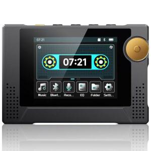 64GB 80년대 레트로 MP3 플레이어(HD 스피커 포함), 카세트 향수 플레이어, 다이내믹 UI, 테이프 드라이브 모양, 휴대용 블루투스 음악 플레이어 50시간 긴 배터리 수명