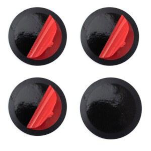 KKLM 흡착판 베이스 대시보드 차량용 홀더용 고정용 강력 접착 보조 플레이트 원형, 직경 73mm, 검정색, 3개 세트 스마트폰 내비게이션 홀더 받침대 교체용 범용 타입 재사용 가능 다양한 차종 기종에 대응 설치가