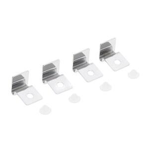 CAPASTEC 4개 수족관 뚜껑 실버 클립 커버 세트 스테인리스 5MM 스틸 클램프 지지 탱크 홀더