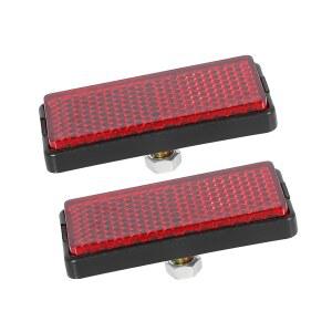 BULLSPANN M5x0 8 오토바이 리플렉터 너트 플라스틱 소재 블랙 우수한 반사 스크류 마운트 경고 오토바이 바이크용 56mm 길이 1쌍 포함 교환 부품 액세서리 교체용