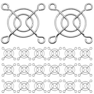 아라콤비 20PCS PC 팬 커버 메탈 핑거 그릴 가드 40mm 실버 데스크톱 노트북과 호환 1.6인치 x