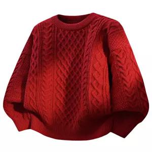 케이블 니트 남자 꽈배기 스웨터 라운드넥 빅사이즈 남녀공용