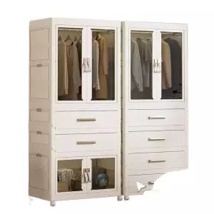 접이식 옷장 이동식 투명 드레스룸 수납장 침실 장롱 원룸