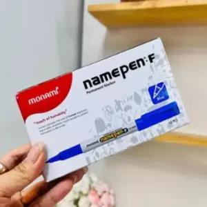 [문구/오피스] 중간글씨용 네임펜 블루 12p 네임팬 사무용펜