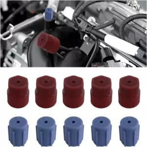 조이코트 10PCS R134a 캡 13mm 및 16mm 에어컨 서비스 AC 시스템 충전 포트 A/C 밸브 자동 교체 누수 방지