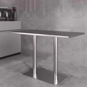 무광 스테인리스 테이블 카페 30cm 높은의자 체어 원형 발코니 패스트푸드점 라운드 1번